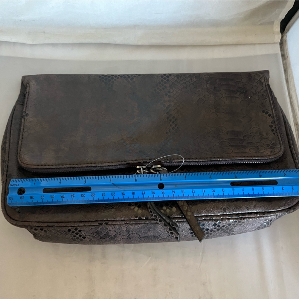 Banana Republic east west snake print metallic clutch purse - Picture 7 of 8